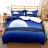 Moon Night Tree Duvet Cover Set Beautiful Landscape Pattern Polyester Comforter Cover with Pillowcase for Men Women Bedding Set