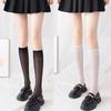 Ultra Thin Calf Socks for Women Long Tube Silk Stockings Summer Thin JK Knee High Socks White Sheer Half High Tube Socks Summer