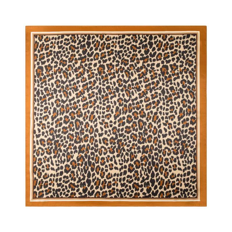 TXRMDX Men s Leopard Print Mulberry Silk Scarf One Size