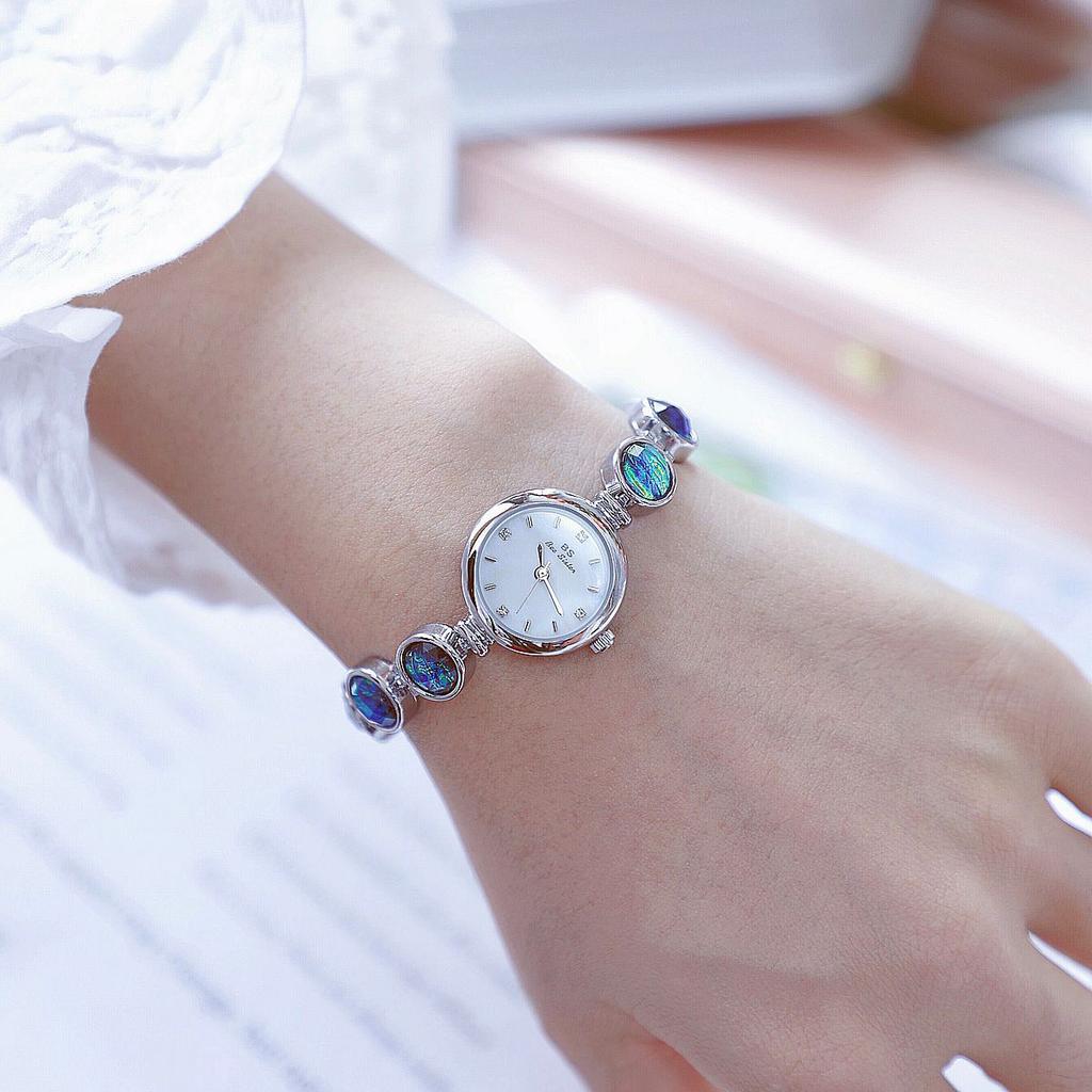New Ladies Watches Top Brand Luxury Malachite Bracelet Wrist Watches For Women Fashion Casual Silver Small Dial Quartz Clock