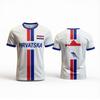 Maglia Stampa Bandiera Croata Traspirante ad Asciugatura Rapida per Esterno Abbigliamento da Allenamento Uomo e Donna Calcio Sport Regalo Magliette