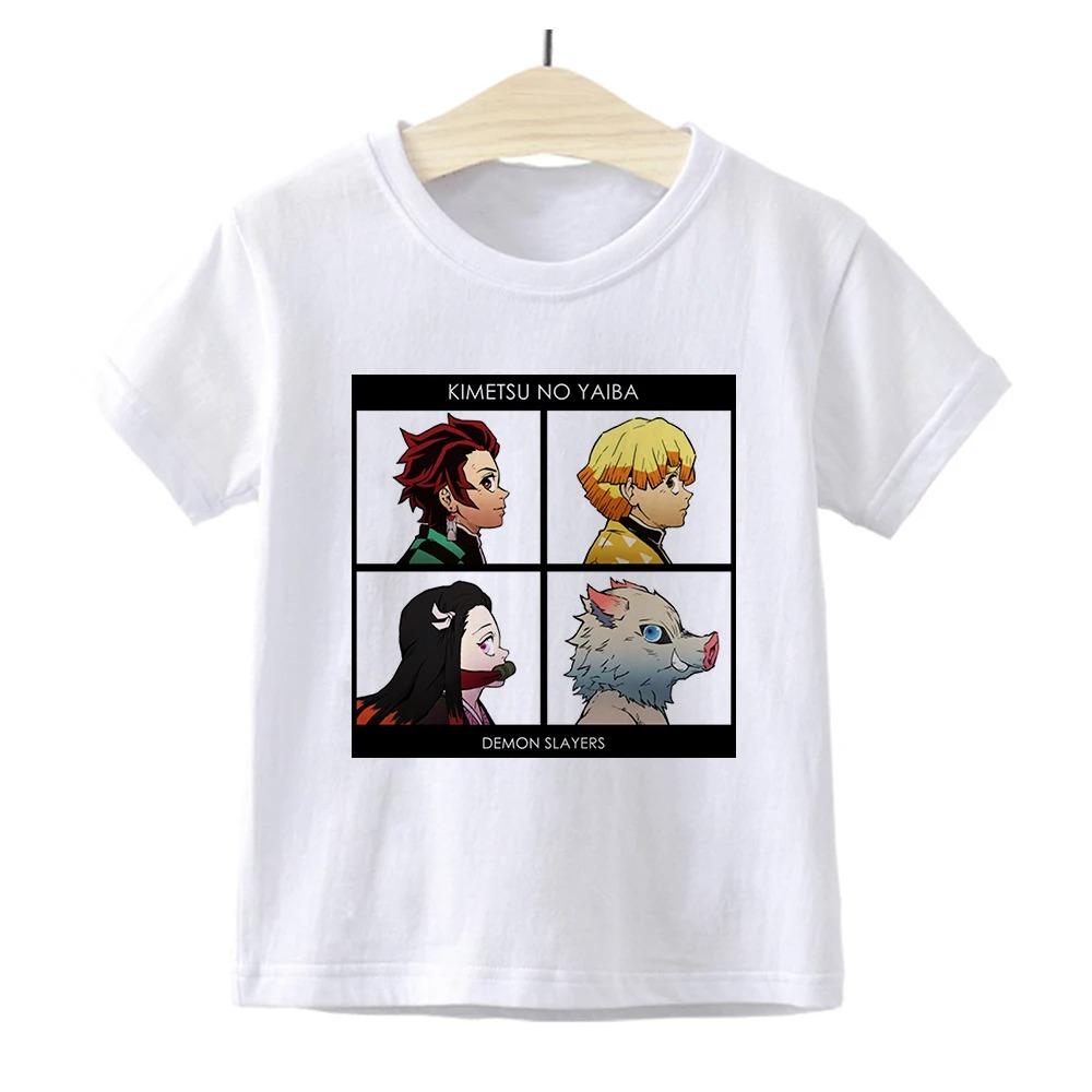 Kimetsu No Yaiba Shirt Boys Demon Slayer Anime T Shirt Fashion Japan Harajuku Children Ropa De Demon Slayer Tshirt for Kids Boys