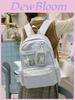 Anime Girl Double Shoulder Backpack For School With Nylon Material And Dot Pattern
