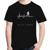 Jogger Jogging Heartbeat Jogging Fitness Pulse Ecg Funny Shirts Graphic Tee Summer Tops Tshirt New Arrival Goods Cotton Tshirt