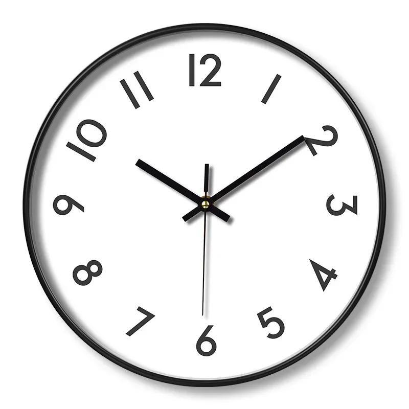 Silent 8 Inch Wall Clock Non-Ticking Decorative Clock for School Office Classroom Bedroom Kitchen Living Room Decor