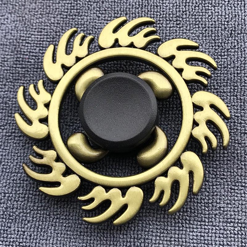 Fidget Finger Spinner Antike Messingfarbe Legierung Metall Handspinner Stressabbau Dekompressionsspielzeug für Kinder Erwachsene Lustige Geschenke