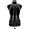 Classic Pearl Multilayer Body Chain With Heart Pendant For Elegant Party Wear