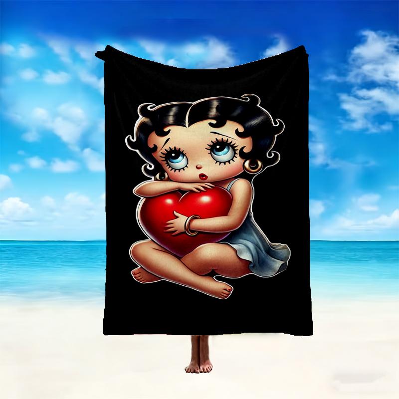 1pc Betty Boop Blanket, Super Cozy Printed Home Blanket, All-Season Warmth