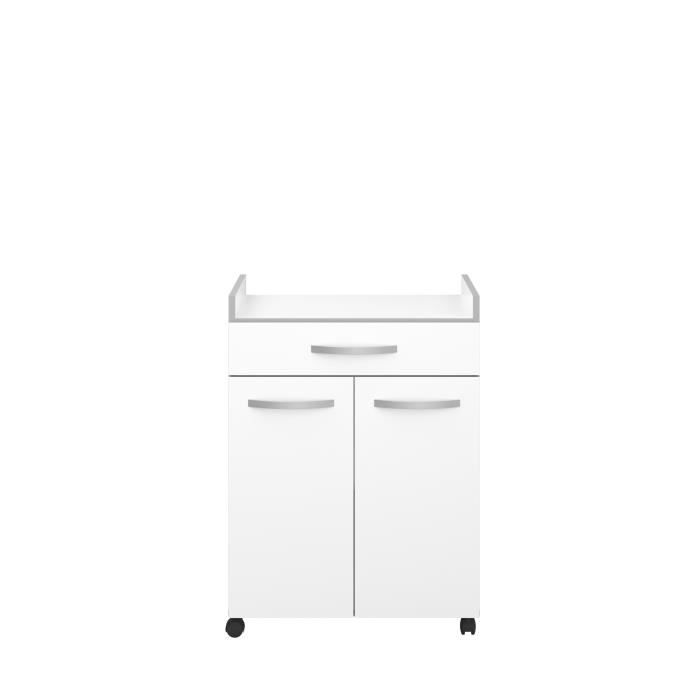 Küchenwagen L 60cm - Mattweiß - OSLO