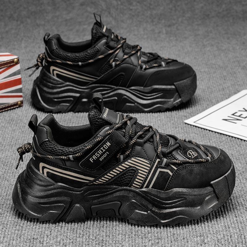 New Fashion Men 's Four Seasons Comfortable Thick Sole Shoes Students BoysTrending Soft Sole Breathable Casual Running Sneakers