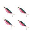 4pcs/set Cute Earring Accessories Handmade Craft 3D Fish Shaped Beads Diy Charms Colorful Cartoon Jewelry Making Material
