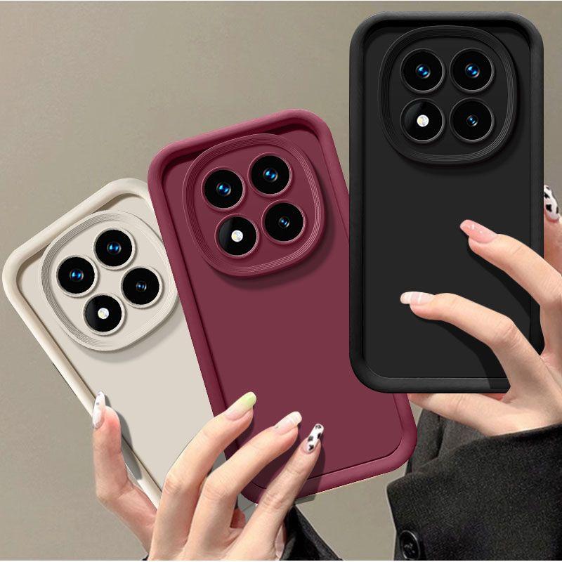 Para Xiaomi Redmi Note 14 Pro Funda Redmi Note 14 Pro +Plus Funda de Teléfono 4G 5G Funda Trasera Color Sólido Lente de Cámara Silicona