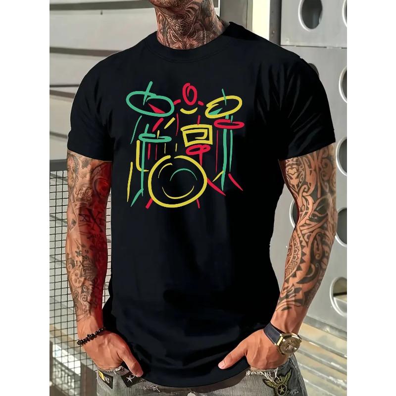 T-shirt da uomo, Estate, T-shirt sportiva da uomo, T-shirt stampata, Vestibilità regolare, Abbigliamento micro-stretch, T-shirt con fantasia, Stile casual, T-shirt estiva