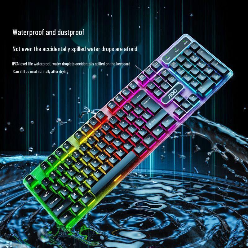 AOC KM100 Wired RGB Gaming Keyboard and Mouse Set