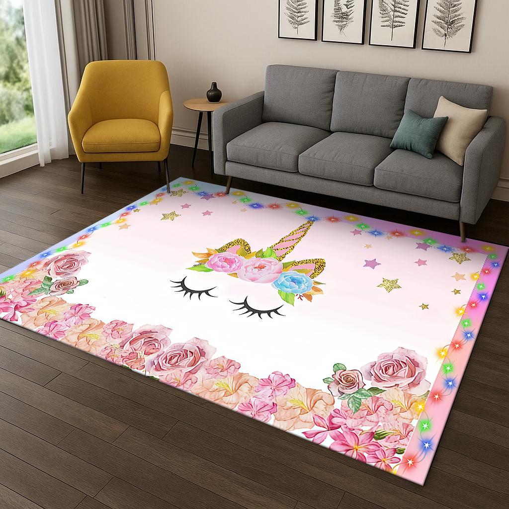 Ballet Girl Ballerina Fairy Cartoon Cute Carpet for Home Bedroom Living Room Sofa Doormat Decor,Kid Area Rug Game Non-slip Mat