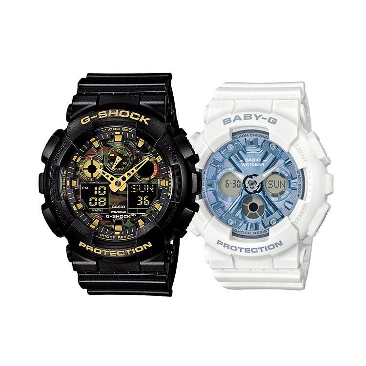 

Casio Classic Pointer Waterproof Shockproof Sports Quartz Watch Resin Strap GA-100CF-1A9 & BA-130-7A2 Unisex Watches Green GA-100CF-1A9&BA-130-7A2 Camouflage Watch Dial+Blue Dial (Matching Watch)
