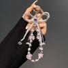 Elegant Pvc Butterfly Bow Pearl Phone Lanyard For Women And Men