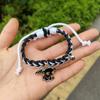 Adjustable Black and White Toothless Cartoon Cute Couple Magnet Bracelet with Magnetic Attraction for Friends