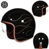 Lightweight Vintage Motorcycle Helmet With Visor Motorbike Riding 3/4 Open Half Helmet Retro Casco Moto 3C & Dot