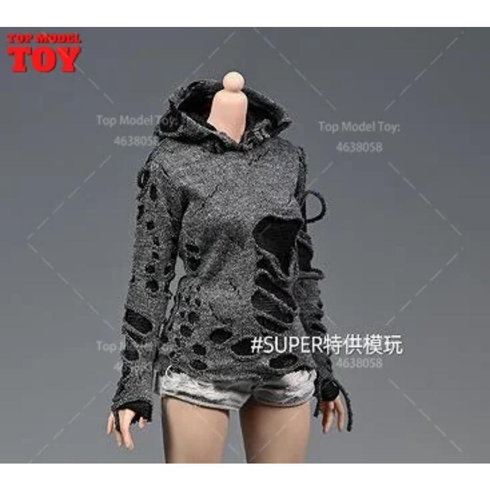 1/6 Roztrhané tričko Džínové šortky Kalhoty Vesta Kryt nohou Oblečení Modelová postava 12'' TBL JO Worldbox Akční figurka ženského vojáka Tělo