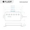 FLEOR Alnico5 Guitar Humbucker Neck and Bridge Pickup Chrome LP Style Pickup, 4-Wire Set, Fit,