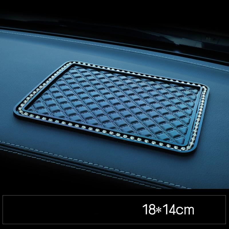Car Anti-slip Pad, Car Ornament Car Feather Pad Car Interior Control Silicone Pad Car Decorative Diamondencrusted Pad NewProduct
