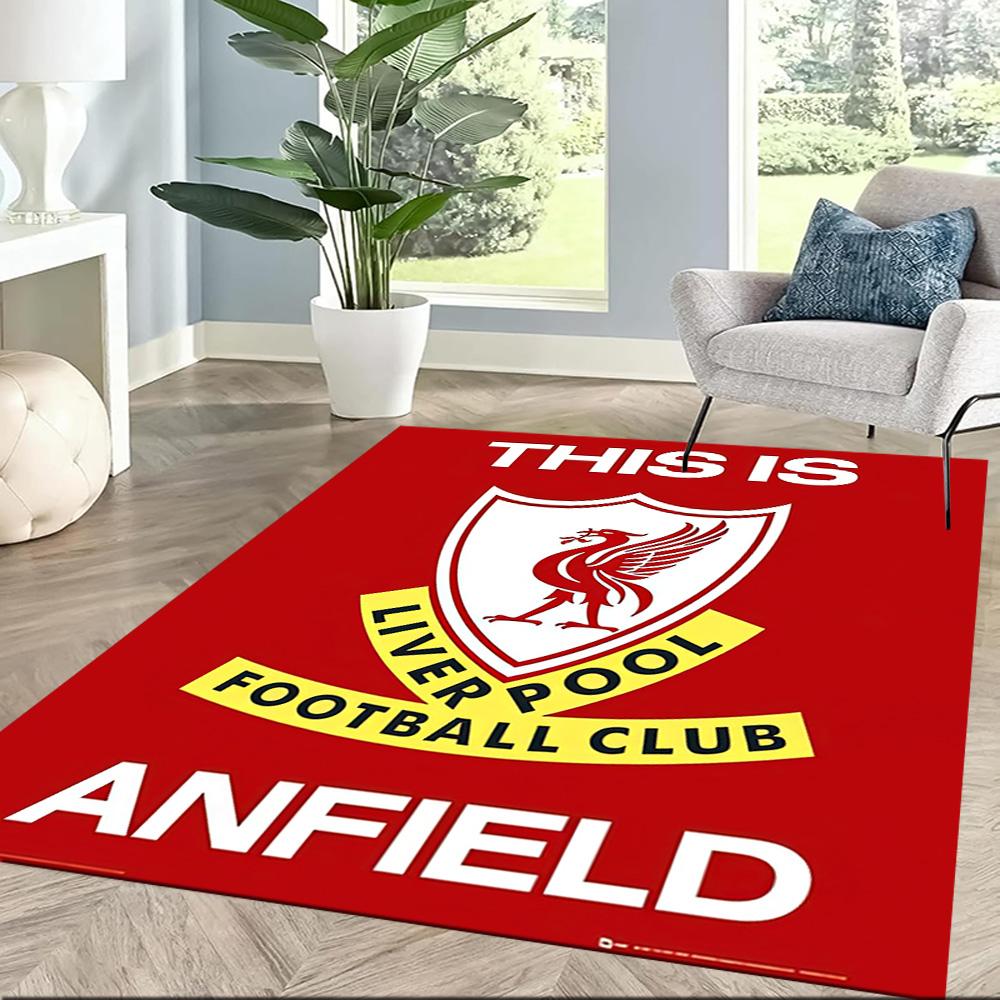 Liverpool Football Club Area Rug Perfect For Outdoor Study Room Balcony Decorate Room Antislip Carpet Office Home Decor Spiritual Gift