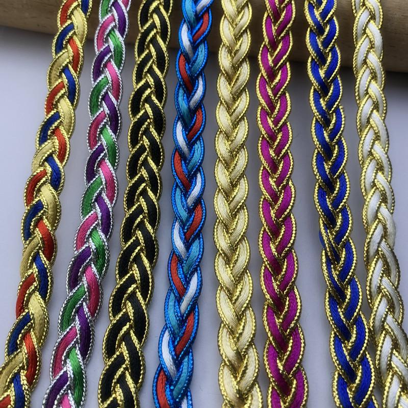 4m/13.12ft Each Pack Lace Trims Big 1.2cm Wide Satin Ribbons Clothing Curtain Accessory Handmade DIY Sewing Flower Trim Decorate