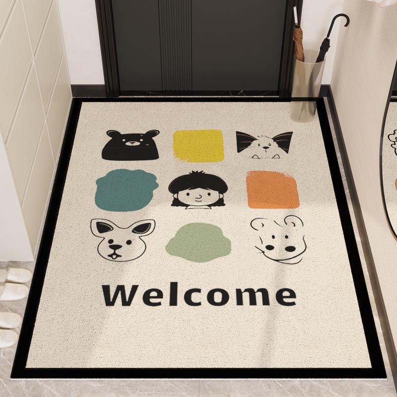 Шелковый коврик с петлей, нескользящий: Грязеотталкивающий, режущийся входной коврик для использования в помещении 50x80 cm