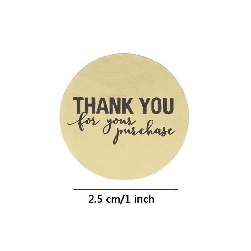 500Pcs Thank You for Purchase Labels 25cm Round Wrapping Label Business Packaging Sticker for Holiday Packaging
