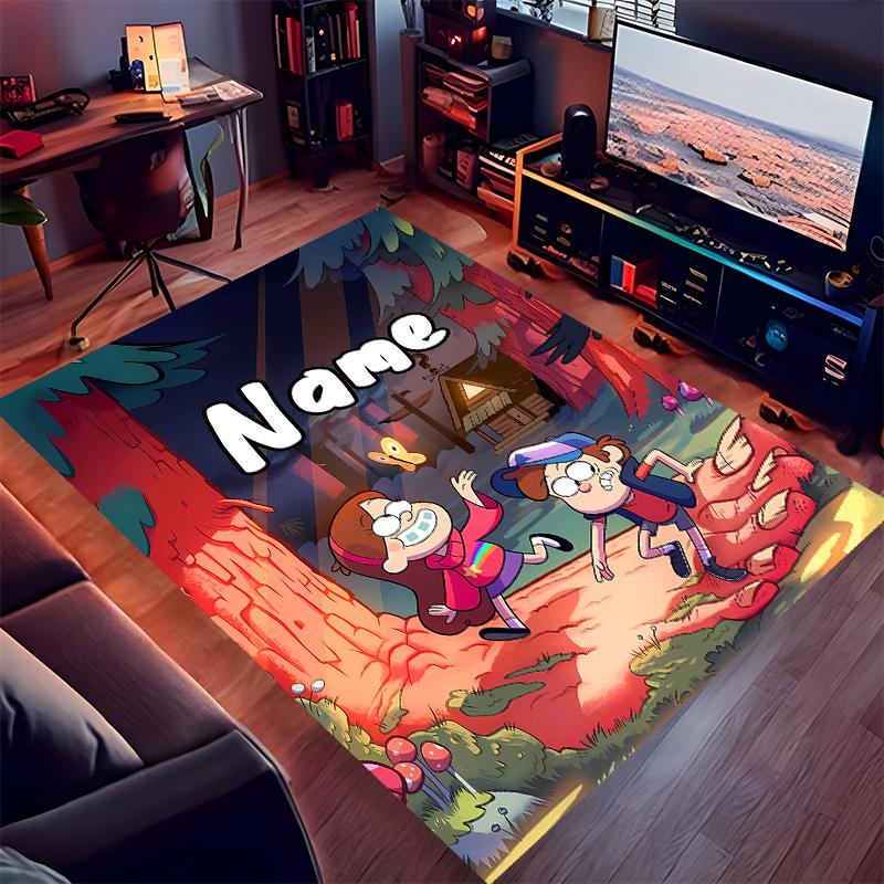 Custom personalization Gravity Falls Print Area Rug - Soft, Washable Non-Slip Indoor Mat,Living Room,Home&Office Decorative Rug