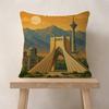 Abstract Ring Art Retro Travel Pillow Cushion Cover Pillowcase Living Room Sofa Home Decor Customized