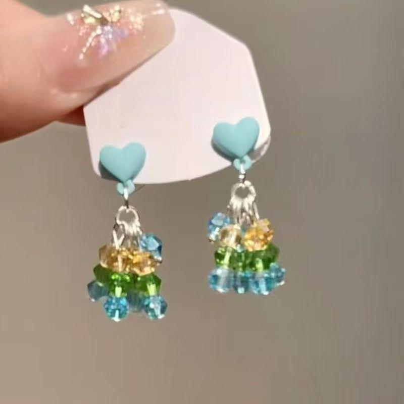 

Люблю серьги с бахромой летние милые маленькие свежие серьги-гвоздики модные универсальные нишевые серьги с темпераментом