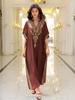 Women's Loose Long Beach Cover-up: Rayon Embroidery Bikini Sunscreen Robe