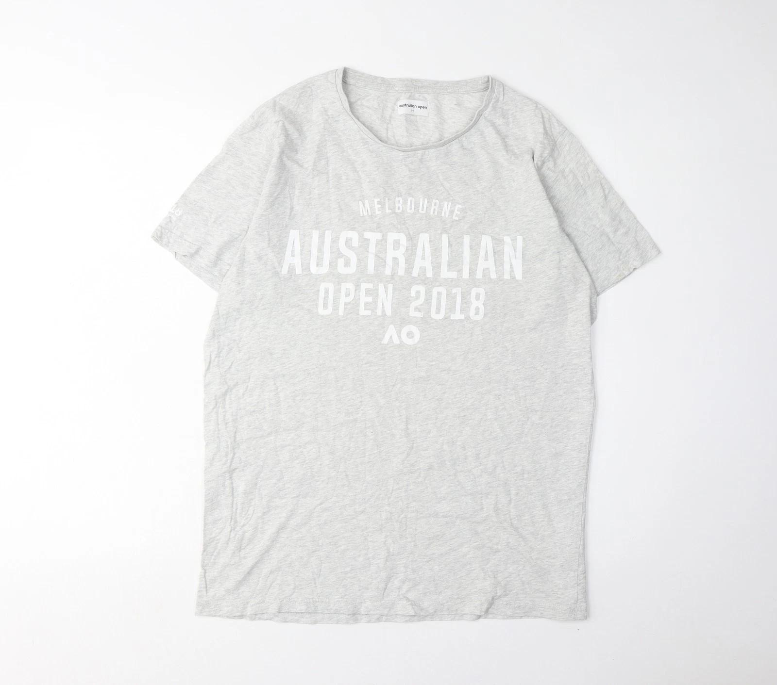 

Australian Open Grey Sports T-Shirt M Casual Graphic 4XL