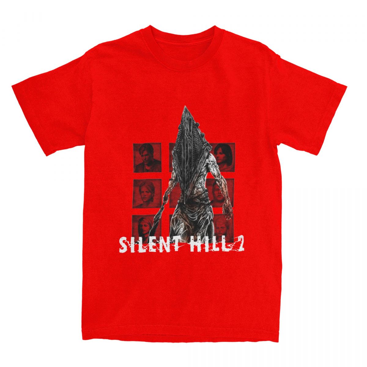 

Silent Hill 2 Horror Pyramid T Shirt Game Trendy Cool T Shirts Short Sleeve Funny Tops Summer Pure Cotton Round Neck 6XL Tees S