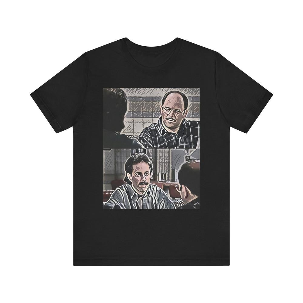 

Seinfeld Moustache Short Sleeve Tee Shirt Graphic Print Crewneck Unisex Gift NEW 3XL