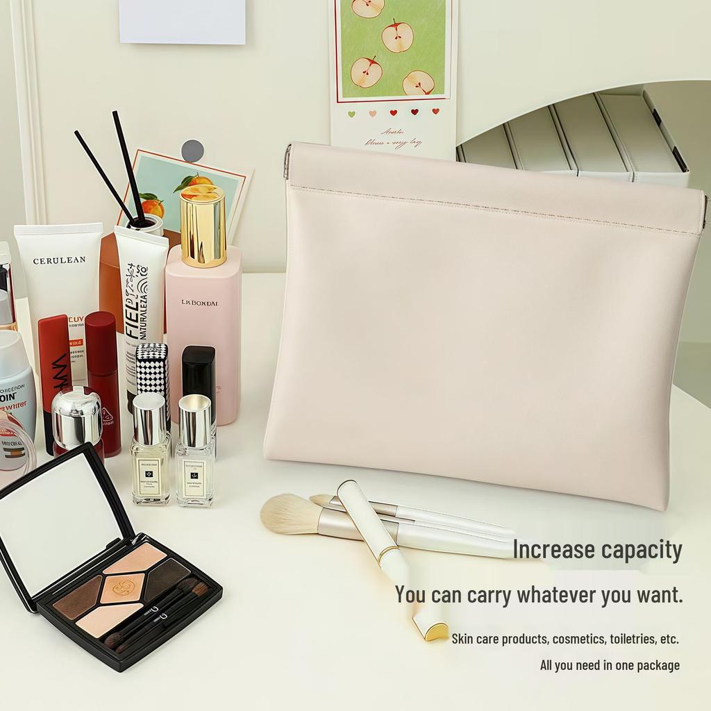 Portable Lipstick Pouch with In-Ear Earphones and Retractable Charger Cable