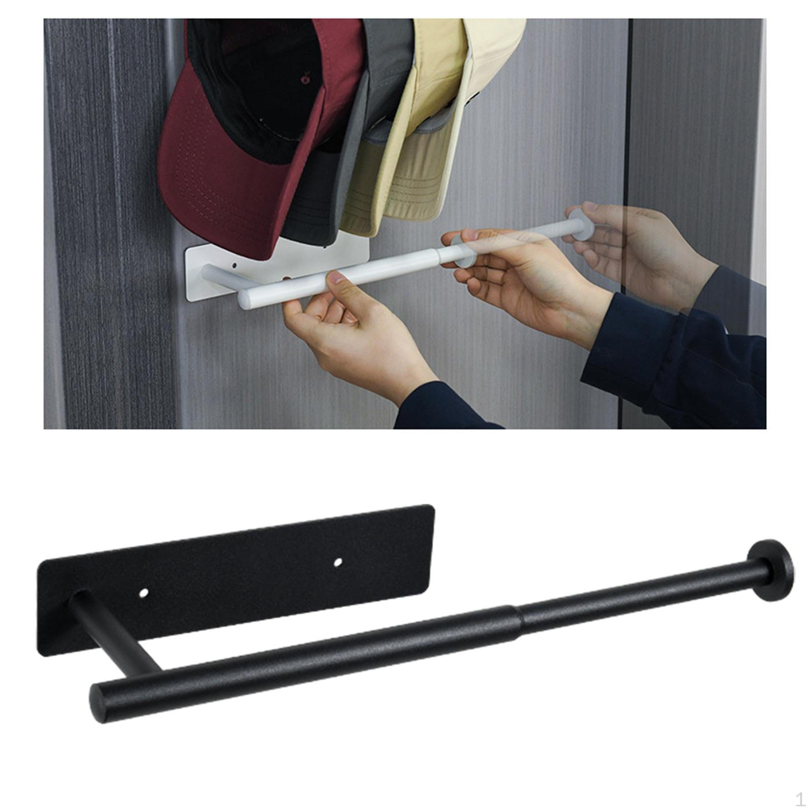 

Extendable Hat Organizer Baseball Cap Racks Strong Holder for Bedroom Retail Door Office black classic