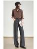 2025 High-End Women’s Wide-Leg Pants: Autumn/Winter Draping, Warm & Slimming, Floor-Length Suit Trousers