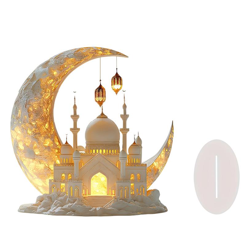 [H] Ramadan Tischdekoration Schöne Eid Al-Fitr Dekoration Acryl Mond Ornament Ramadan Countdown Ornament Für