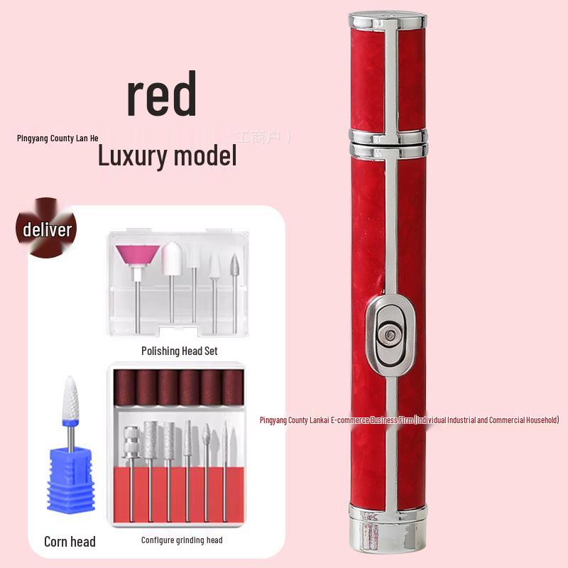 Portable Rechargeable Nail Grinder & Manicure Set for Polishing, Dead Skin Removal, and Nail Repair