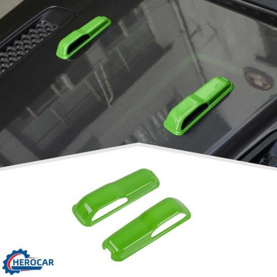 

Світло-зелена накладка на петлю капота, аксесуари для оздоблення для Jeep Wrangler JL JT 18+