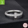 Cross Moissanite Ring, Cross-Border Fashion S925 Sterling Silver Full Diamond Ring Jewelry.