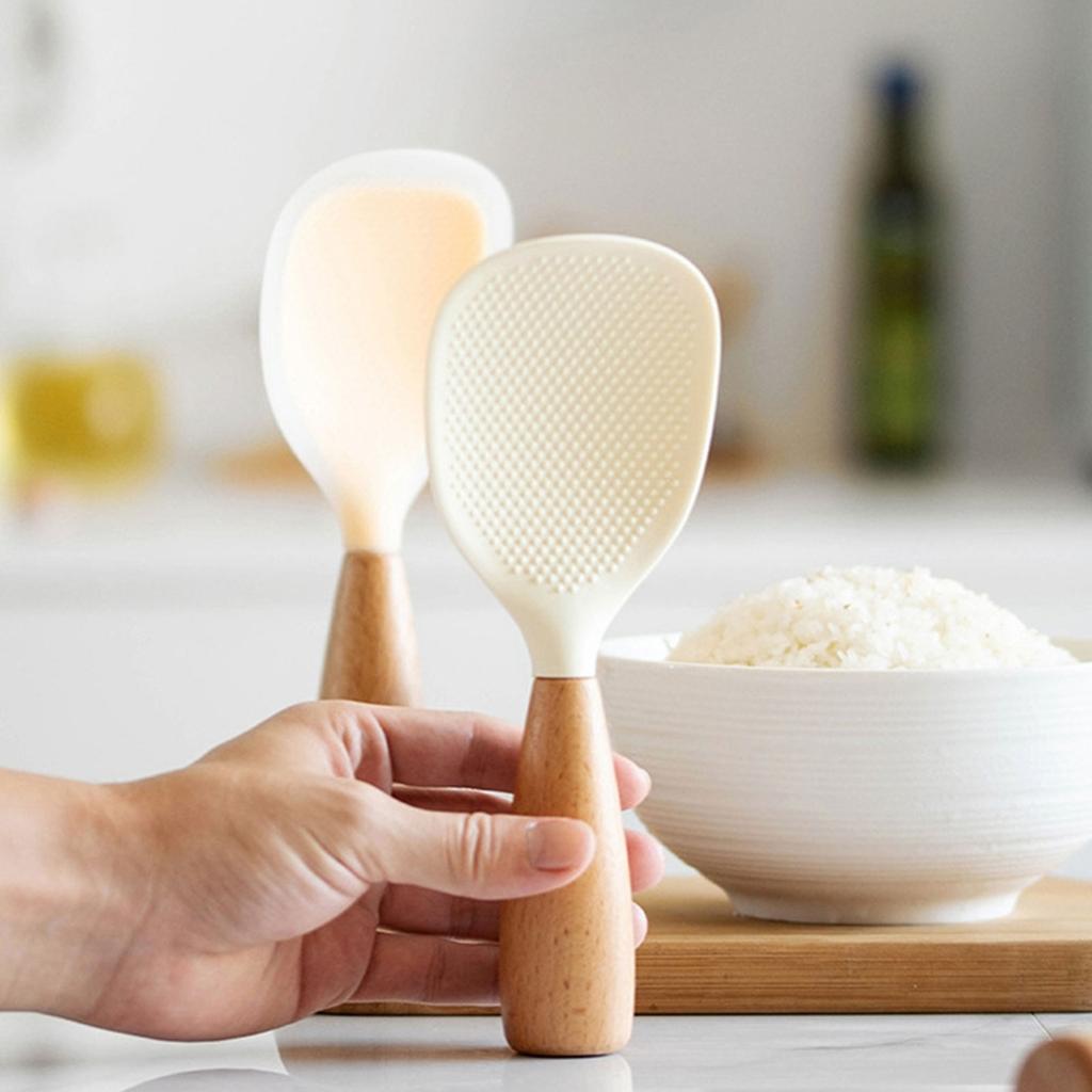 Non-stick Rice Shovel Silicone Material Rice Spoon High Temperature Resistance Rice Shovel for Cooking and Serving