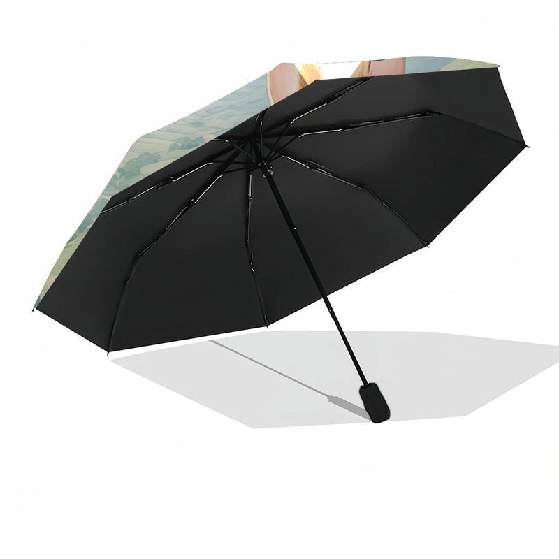 Rabbit, Countryside Automatic Opening and Closing, 8 rib Structure Portable Umbrella, Suitable for Men and Women in All Seasons Perfect Gif