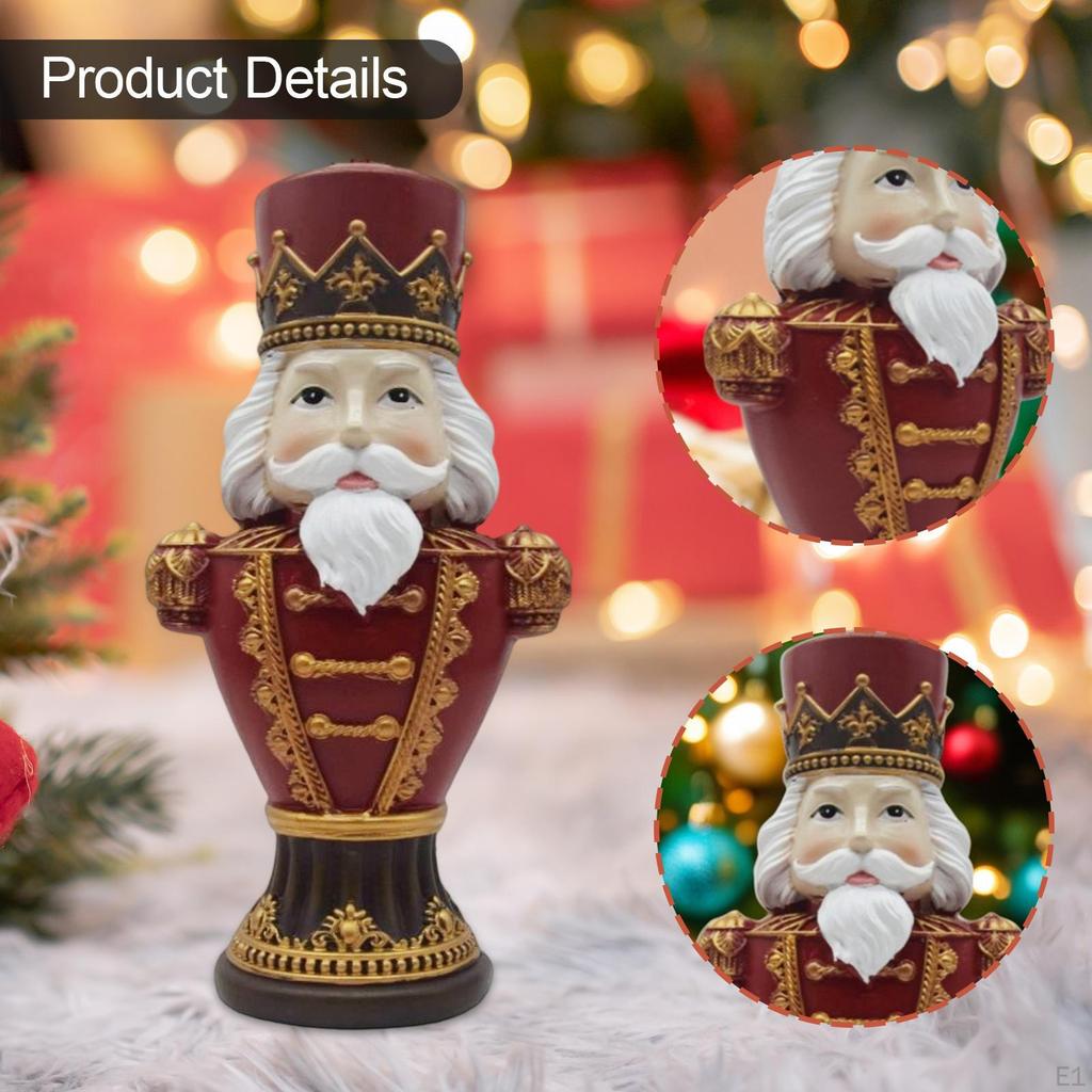 Christmas Nutcracker Figurine Photo Props Standing Traditional Resin Nutcrackers for