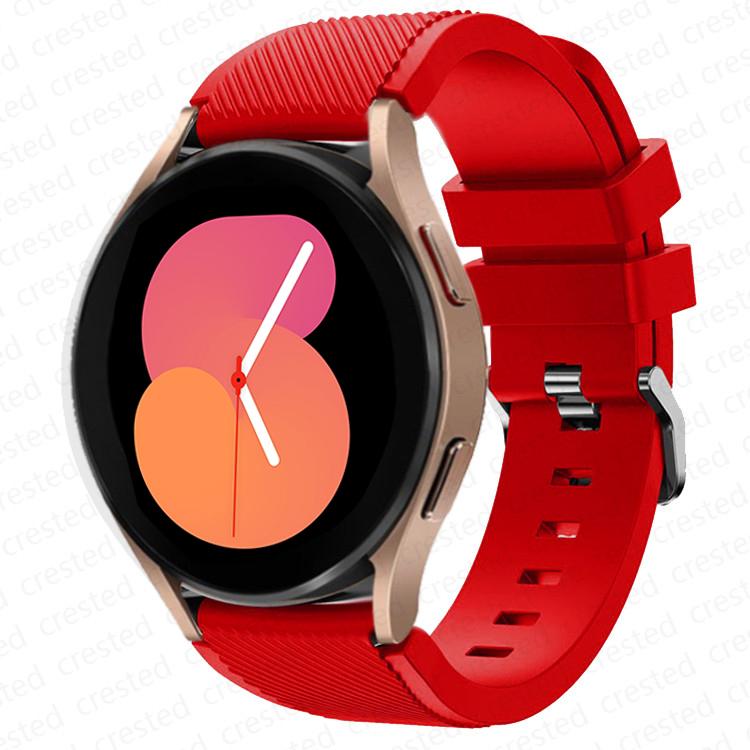 20mm/22mm Watch Strap for Samsung Galaxy Watch 4 6 Classic/5/5 Pro/46mm/3/active 2/s3/s2 Silicone Bracelet Galaxy Watch 4 Strap