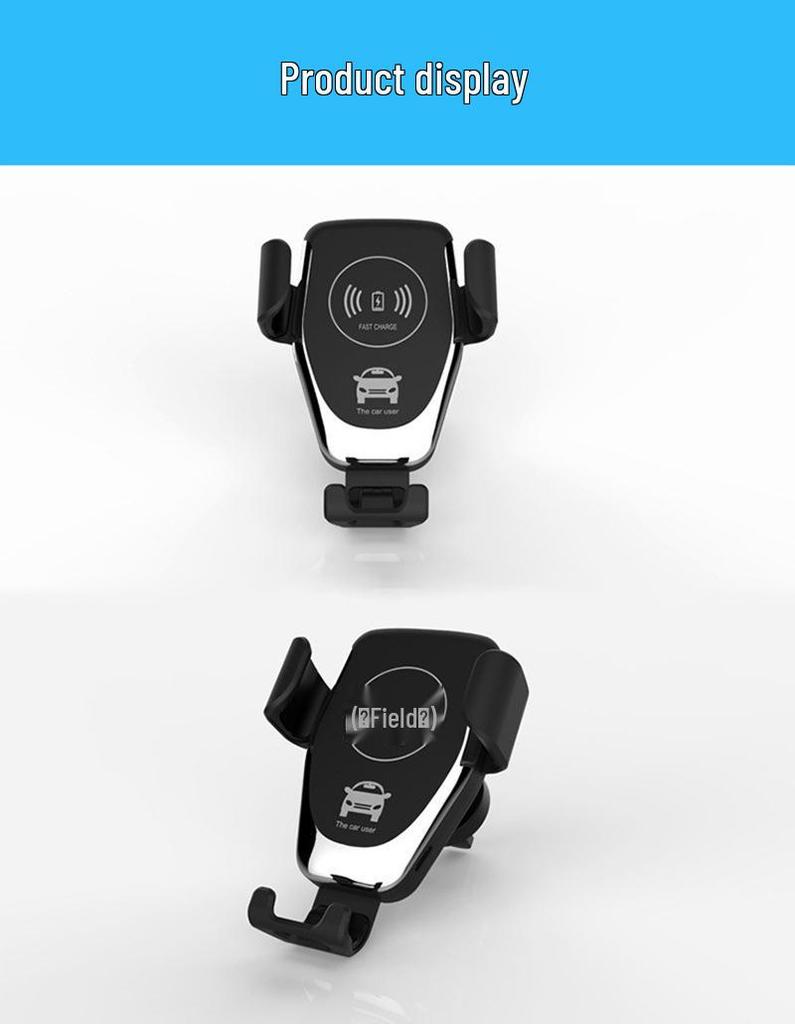 15W Wireless Car Charger & Gravity Phone Holder for Air Vent