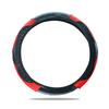 Coprivolante per auto 37-38 cm in pelle PU antiscivolo resistente al calore elastico coprivolante in fibra di carbonio accessori interni auto